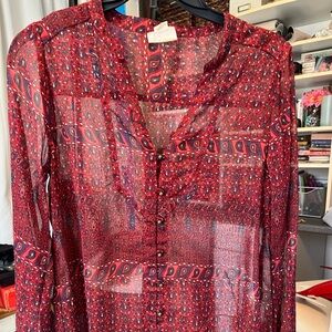 Converse One Star sheer blouse SZ S